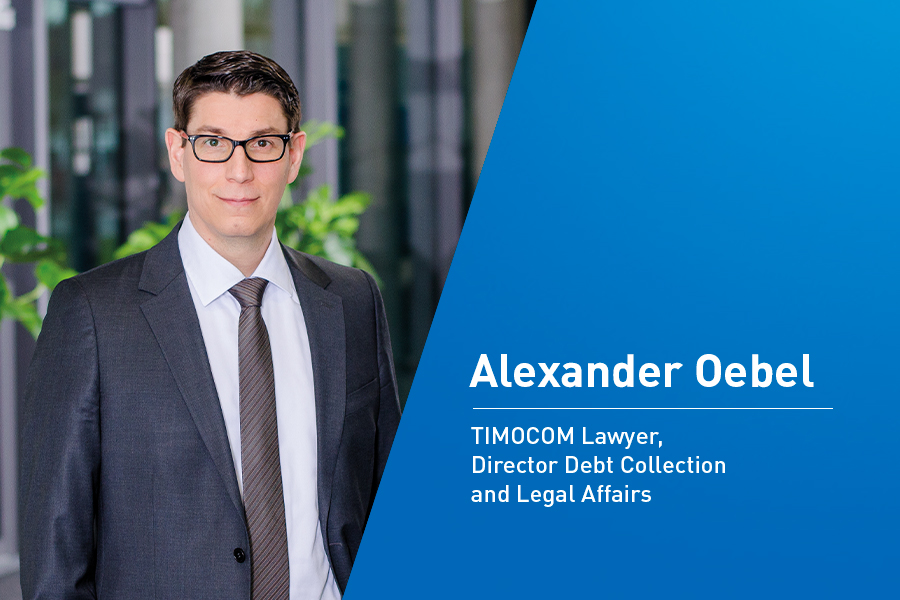 Pogovor z Alexandrom Oebelom, odvetnikom v podjetju TIMOCOM in direktorjem oddelka Debt Collection & Legal Affairs