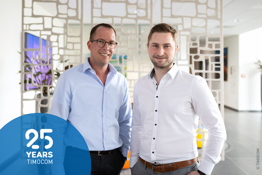 Sebastian Lehnen in Tim Thiermann vodita Freighttech podjetje TIMOCOM.